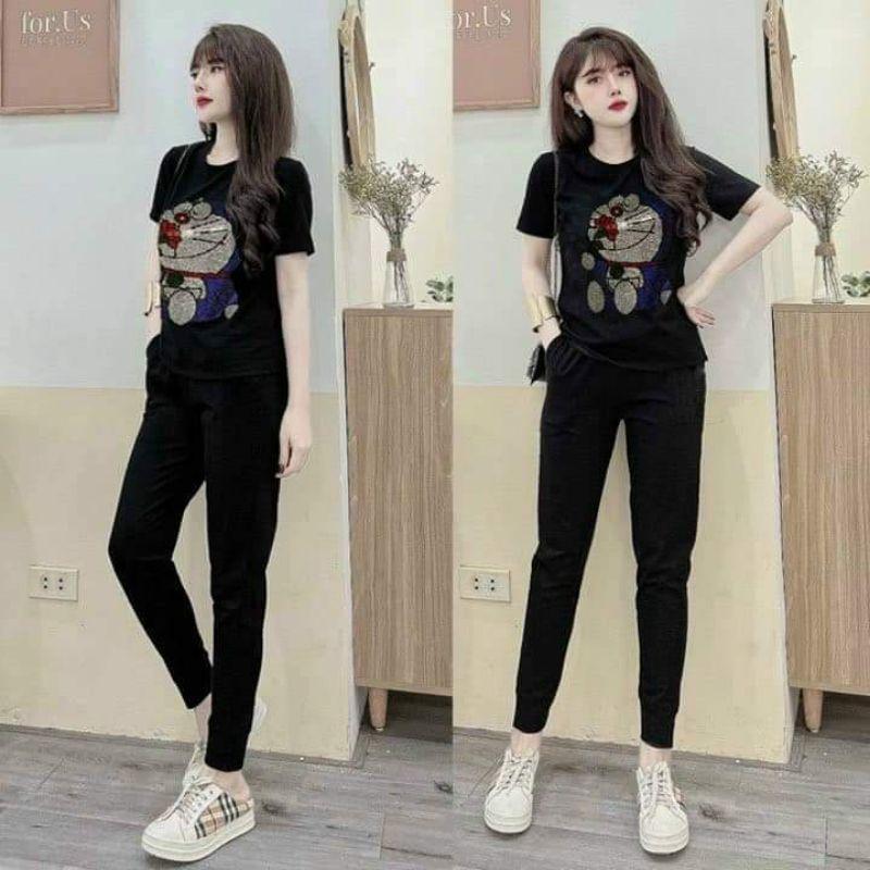 BỘ ĐỒ THỂ THAO NỮ ĐÍNH ĐÁ CAO CẤP