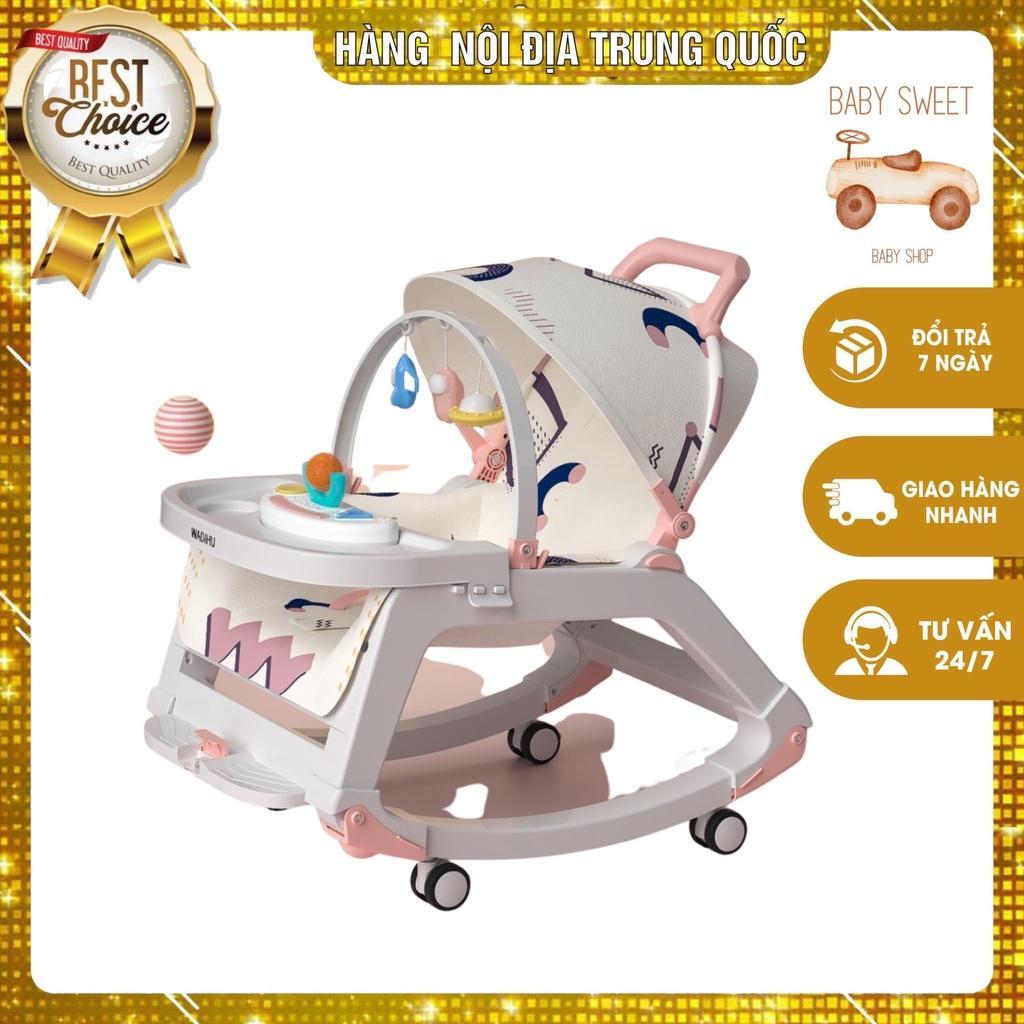 Ghế Đa Chức Năng Cho Bé WDH009 ( Bàn Ăn Cho Bé , Máy Che , Nghe Nhạc , Bập Bênh .Xe Đẩy ,Đồ Chơi Cho Bé.