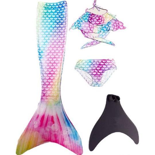 Bộ đồ bơi bikini 4 mảnh nàng tiên cá ariel siêu dễ thương cho bé gái