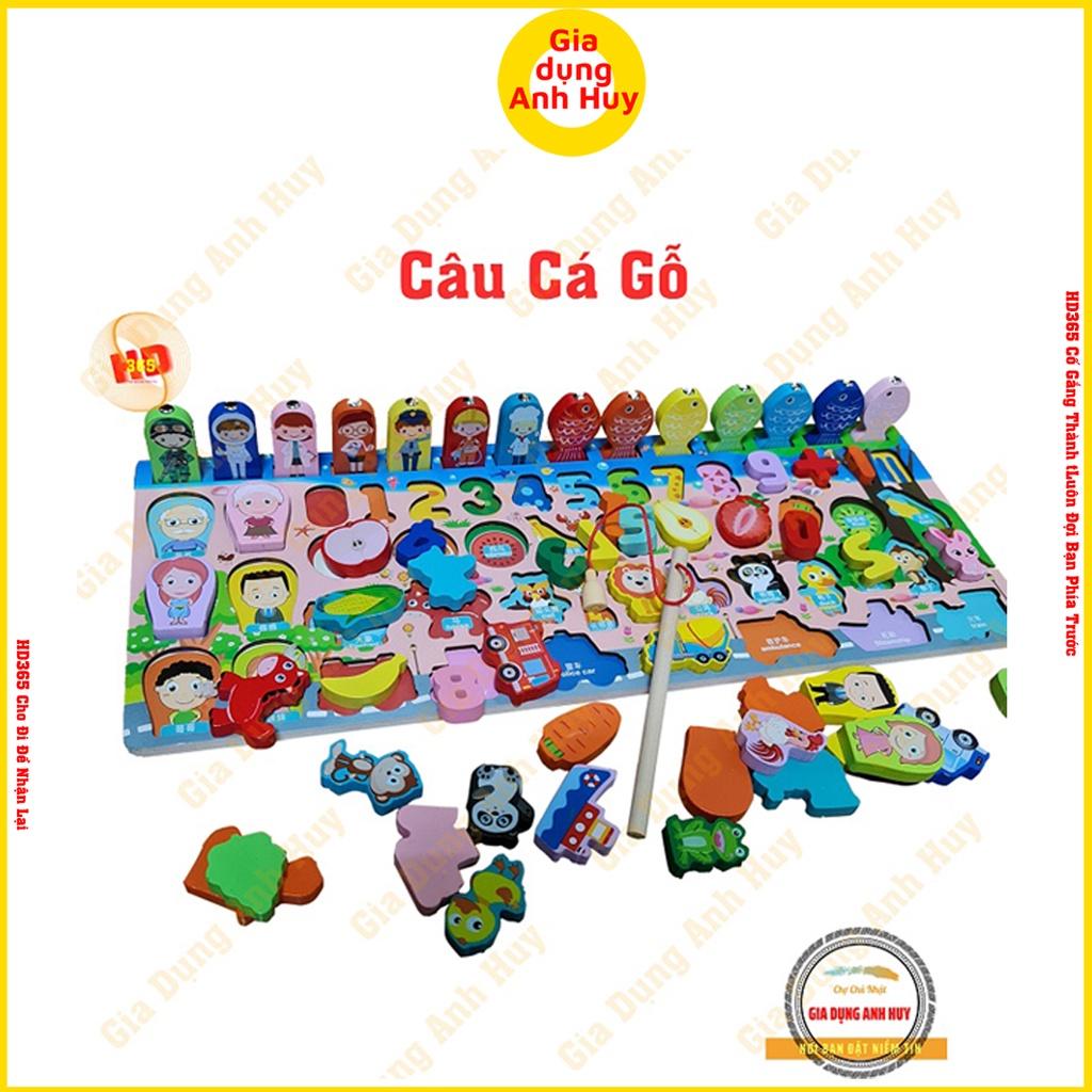Bộ Đồ Chơi Câu Cá Ghép Số Ghép Hình Bằng Gỗ Cho Bé Yêu Có 63 Chi Tiết Thỏa Sức Sáng Tạo