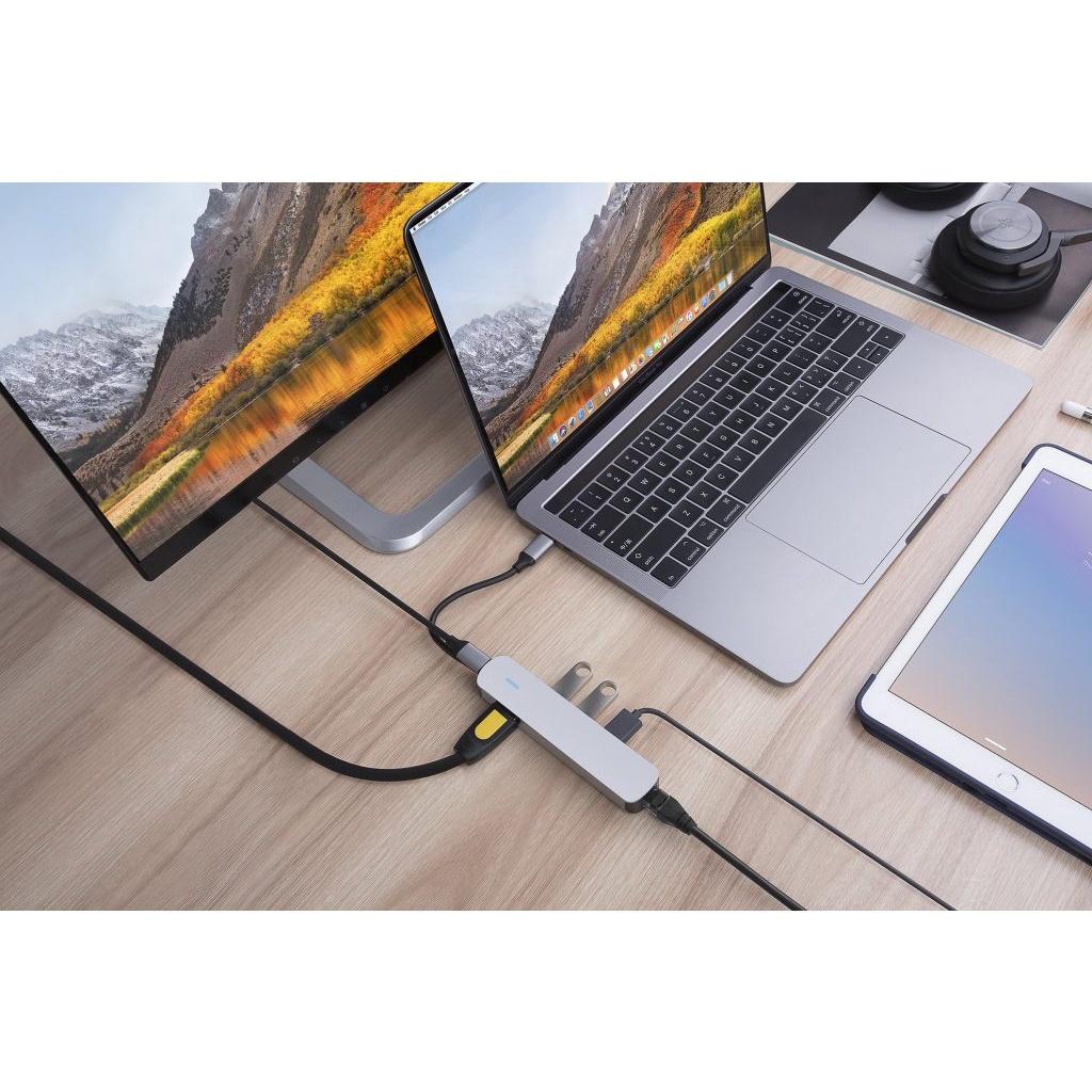 Cổng Chuyển HYPERDRIVE 4K HDMI 6-IN-1 USB-C HUB DÀNH CHO  MACBOOK, SURFACE, ULTRABOOK, CHROMEBOOK, PC &amp; USB-C DEVICES - HD233B - Hàng Chính Hãng