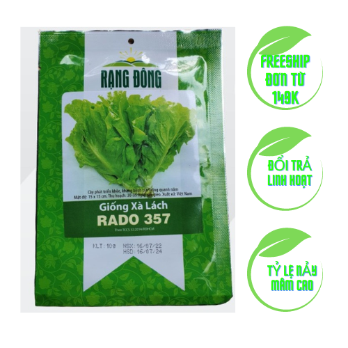 Hạt giống xà lách chịu nhiệt Rado 357