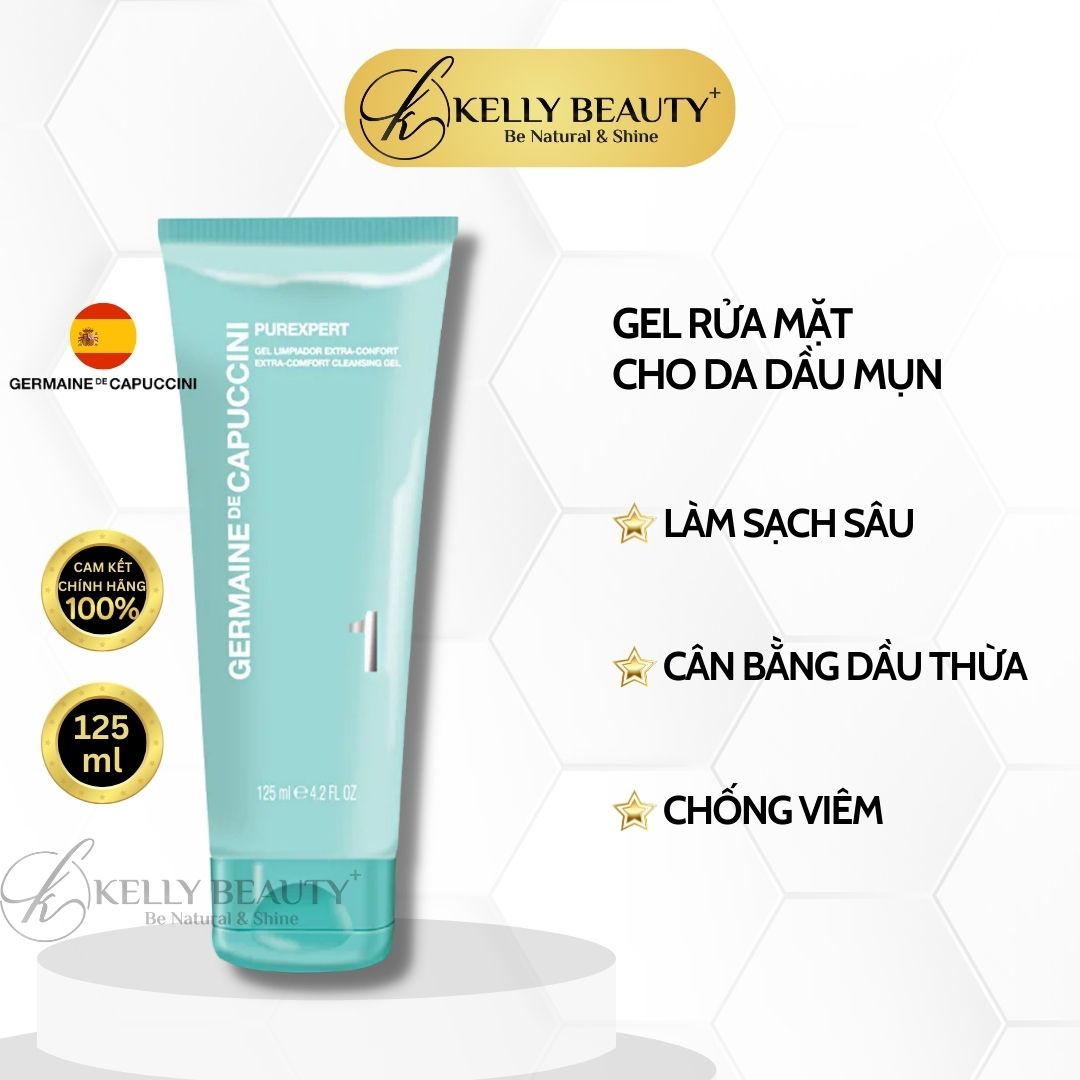 Sữa Rửa Mặt Cho Da Dầu Mụn Germaine PUREXPERT Extra Comfort Cleansing Gel | Kelly Beauty