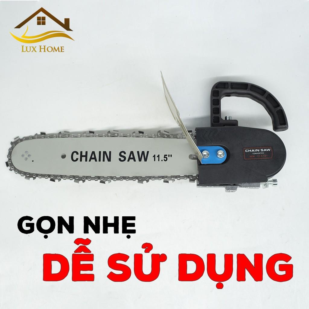 Lưỡi cưa xích gắn máy mài cầm tay - CHAIN SAW LOẠI 1 - Có bình tra nhớt tự động - Bộ lưỡi cưa xích