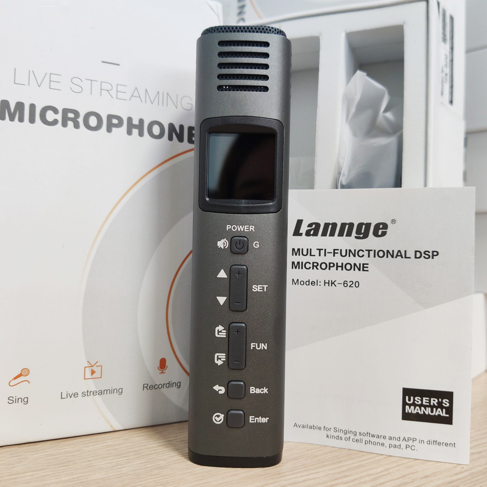 Micro Lannge HK-620 Chuyên Dùng Thu Âm, Livestream, Hát Giải Trí Chuyên Nghiệp - Hàng Chính Hãng