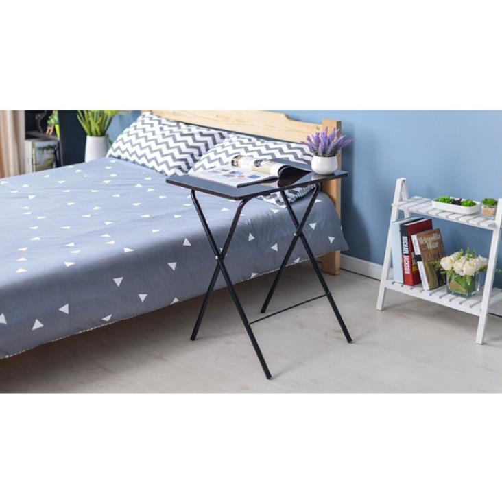 Bàn làm việc xếp gọn 100x51cm - Bàn xếp 2 tầng chân sắt