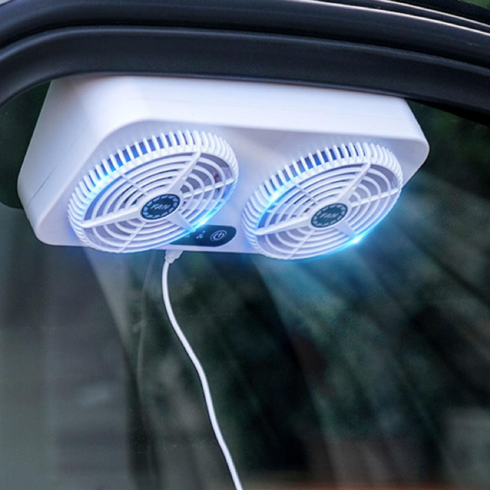 Car Exhaust Fan Car Radiator Cooler 3Gears Adjustable Car Ventilation Fan