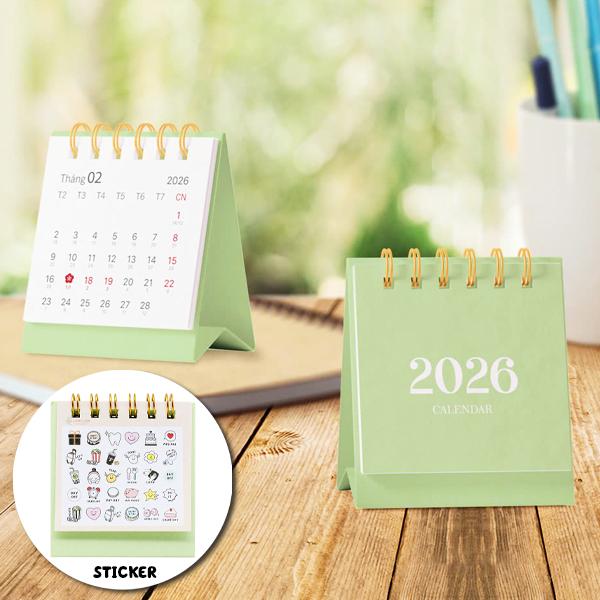 Lịch Bàn Teen Mini 2026 - Size XS - Linh Lan - Mẫu 3