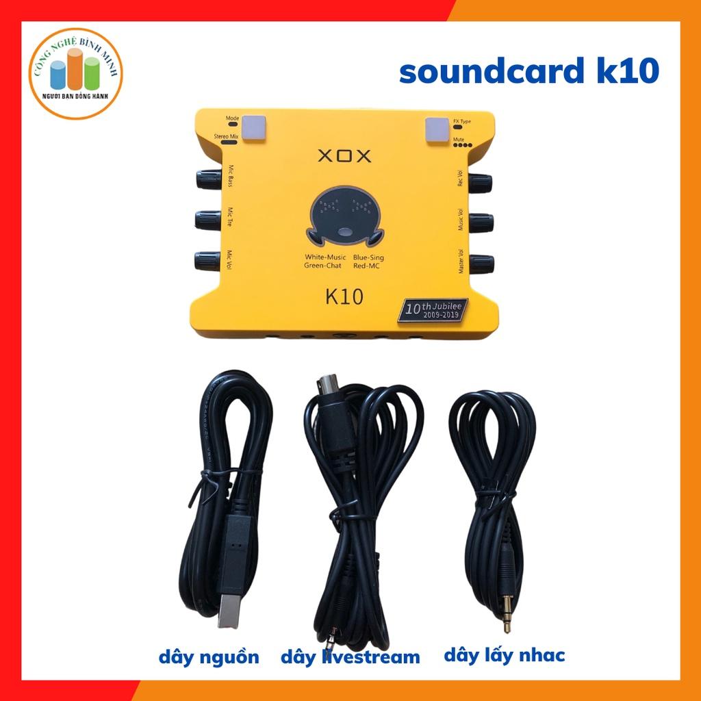 Bộ soundcard XOX K10 và Mic BM900 - Hàng chính hãng