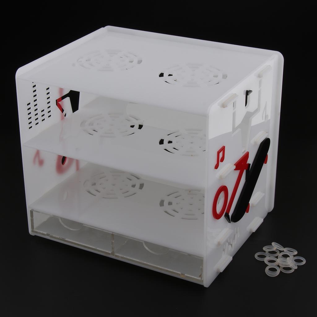 White Acrylic Cosmetic Makeup Organizer Drawer Holder Case Box Watch Storage