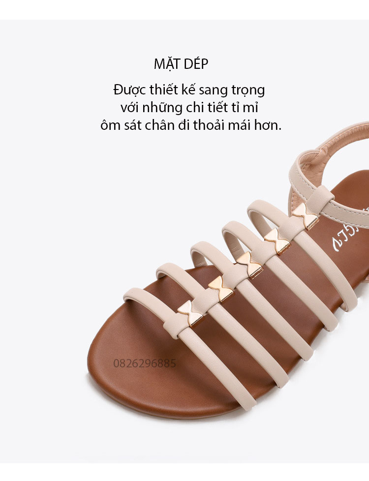 Giày quai ngang nữ giày sandals nữ dép quai hậu nữ cao 2.5 cm - 588-61.