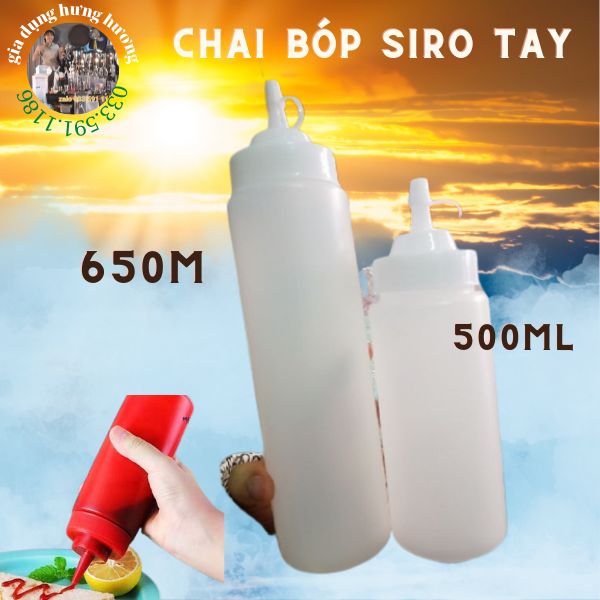 Chai đựng tương ớt tương cà nước sốt, siro, sữa đặc