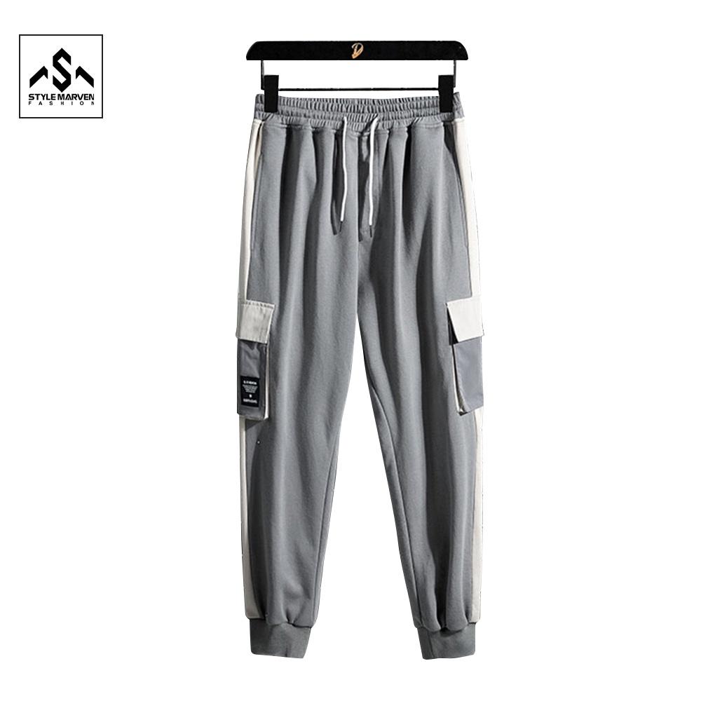 Set quần áo nỉ nam STYLE MARVEN layer 2 màu dài tay phối jogger bo gấu năng động - SET NAM 90000155C