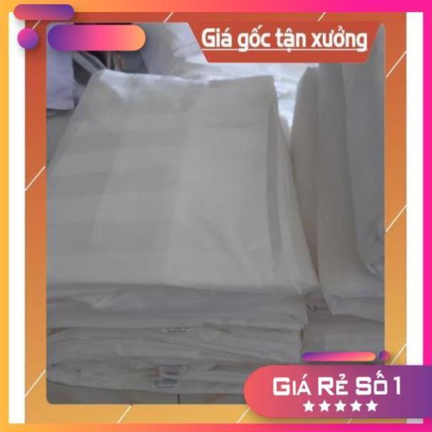 Vỏ gối trắng sọc chống nhăn chống bụi T350 50x70cm