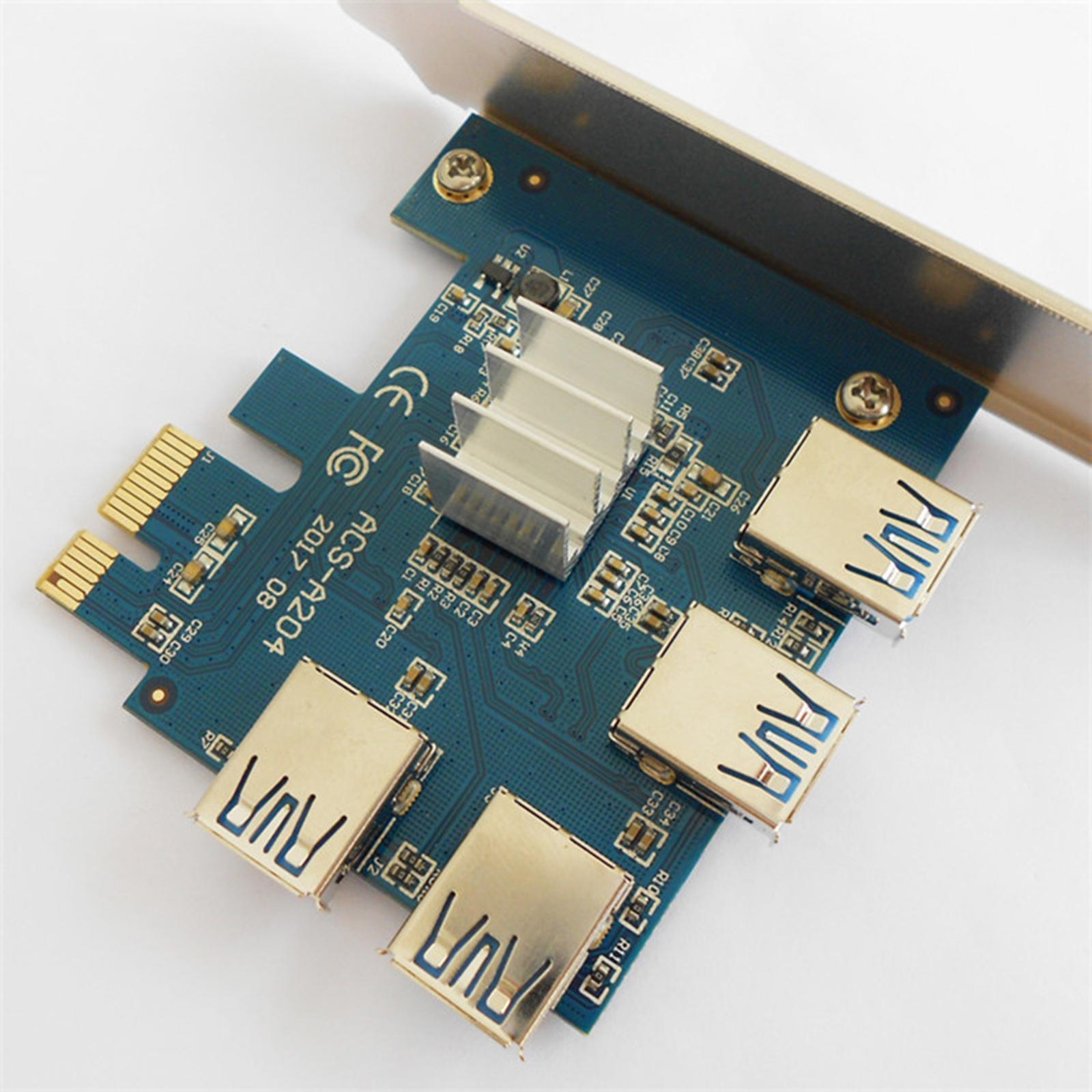 PCI-E 1 to 4  Slot 1x to 16x USB 3.0 Extender  Expansion