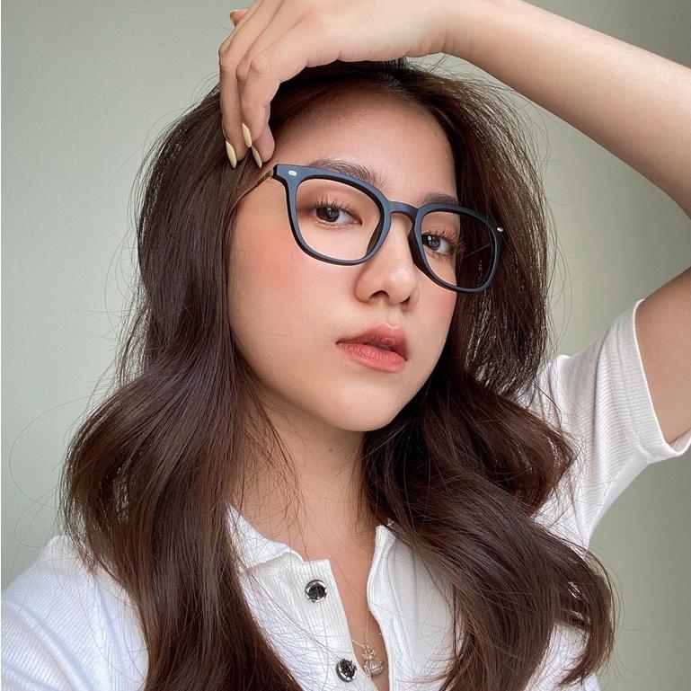 Kính gọng vuông nam nữ LILYEYEWEAR phù hợp cận nặng phụ kiện thời trang 9322