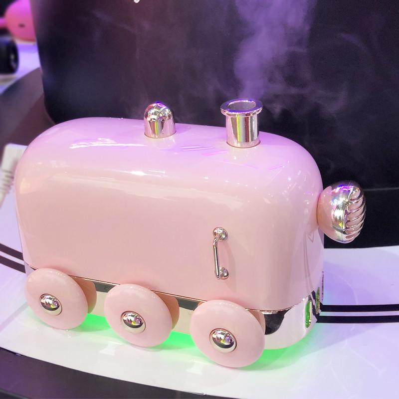 300ml Siêu Âm Thanh Máy Phun Sương Tạo Độ Ẩm Retro Mini Tàu USB Hương Thơm Không Khí Máy Khuếch Tán Tinh Dầu Phun Sương Tạo Phun Sương Tạo Ẩm Hình Ếch Con Với Màu Đèn LED