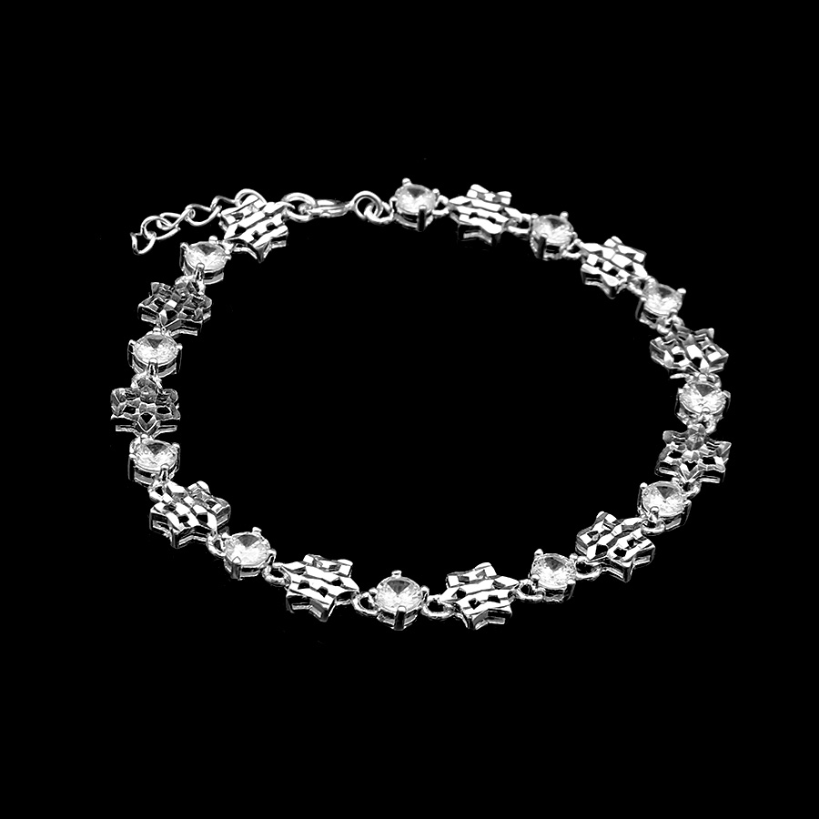 Lắc Tay Nữ Bạc Hiểu Minh LTU516S - Dải Tinh Tú Đính Đá - Bảo Hành Vĩnh Viễn