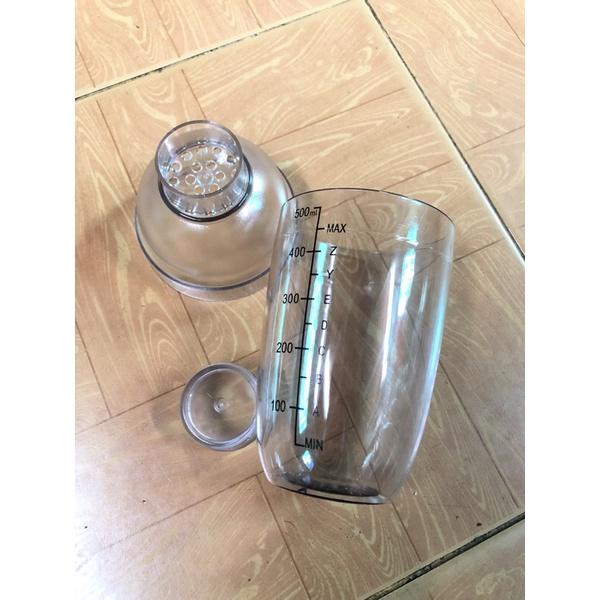 Ly lắc pha chế nhựa trong 500ml 700ml 1000ml nhựa dày không rĩ cốc pha chế cocktail lắc cà phê sữa có vạch đo dung tích