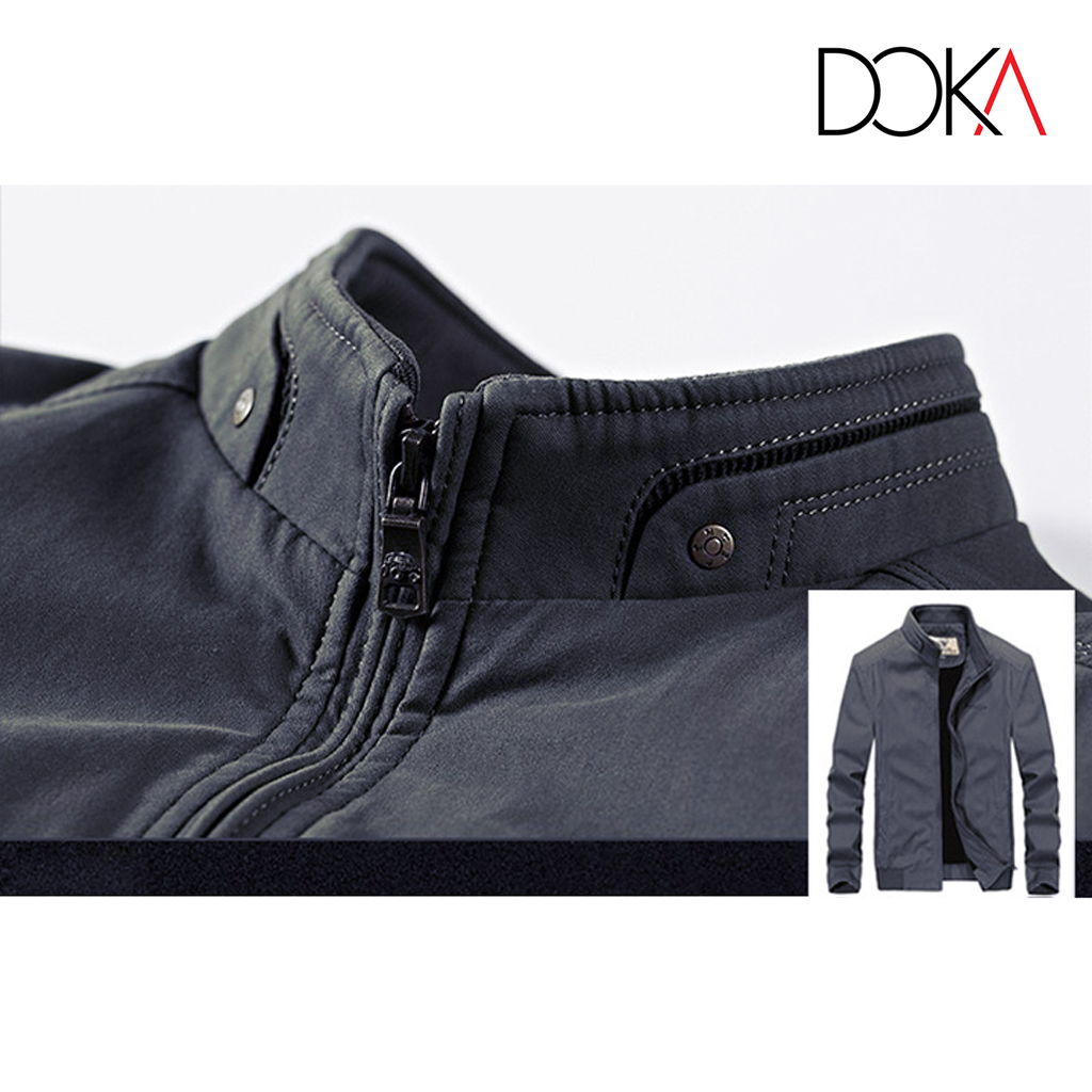 Áo khoác kaki nam thêu logo thời trang Hàn Quốc DAK14