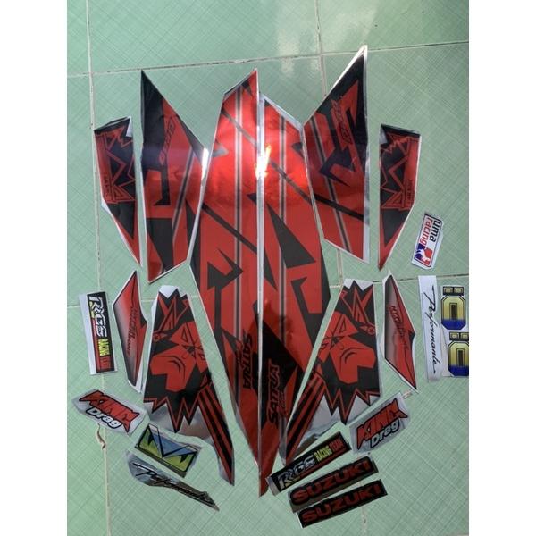 Tem raider - satria king drag đỏ đen crom