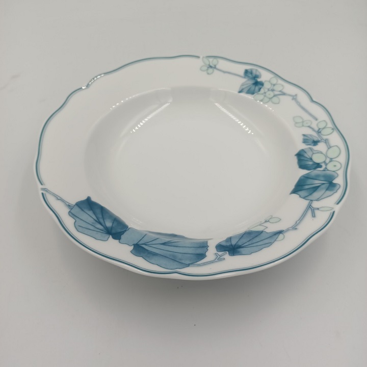 Đĩa Sứ Hoa Nho Xanh Kích Thước 20.5 CM Hàng Nhập Khẩu Cao Cấp
