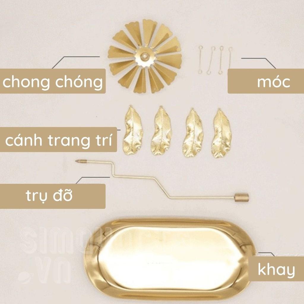 Phụ kiện chong chóng nến xoay mạ vàng cho nến thơm