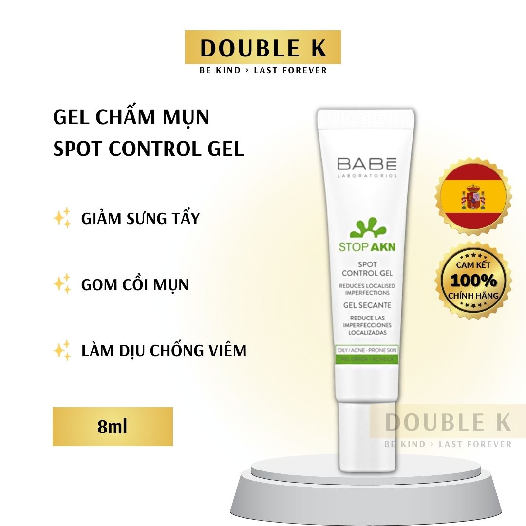 Chấm Mụn BABE Stop AKN Spot Control Gel - Double K