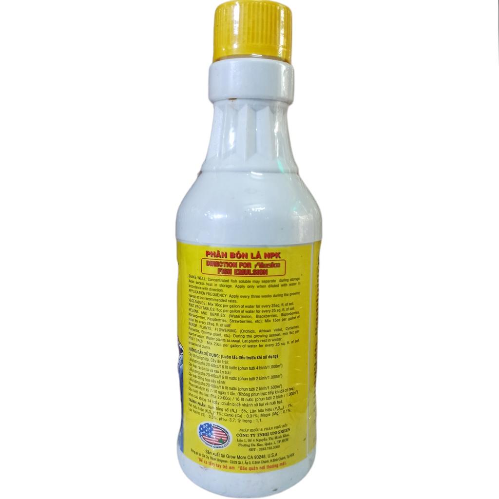 Đạm Cá Alaska Nhập Khẩu Từ Mỹ tốt lá, khỏe rễ - Chai 500ml