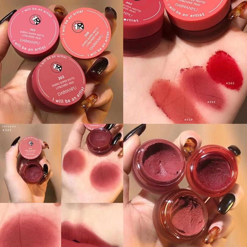 Son bùn lì Daimanpu Shero Matte Lip&Cheek Mud