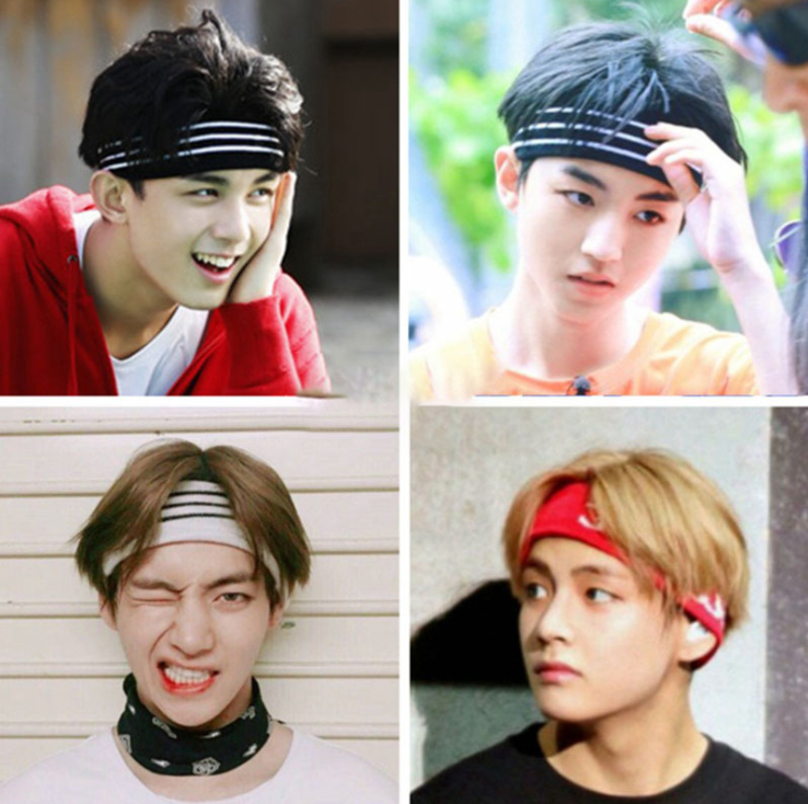 Băng đô nam nữ thời trang bản to headband Kpop, Cpop dùng tập thể thao thấm hút mồ hôi tốt TB09 (Chọn mẫu)