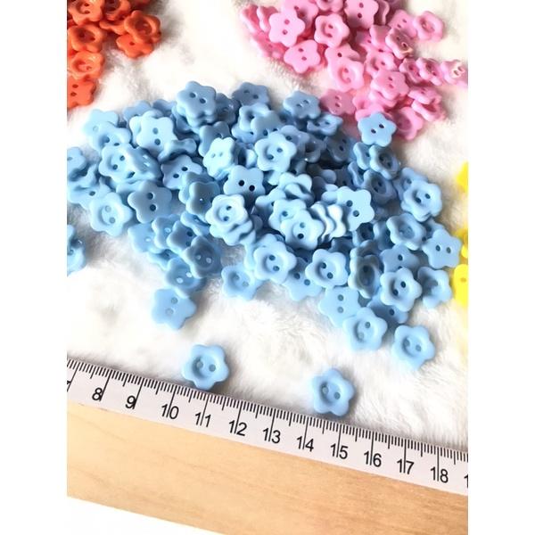 20 Cúc áo bông hoa nhiều màu sắc dùng làm nút áo, cúc áo, trang trí sản phẩm handmade xinh xắn