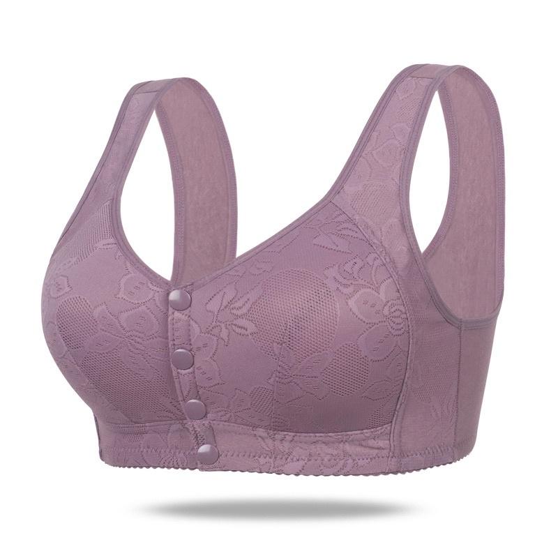 Áo lót cúc bấm cao cấp cho phụ nữ trung niên, áo ngực không gọng chất liệu cotton cao cấp