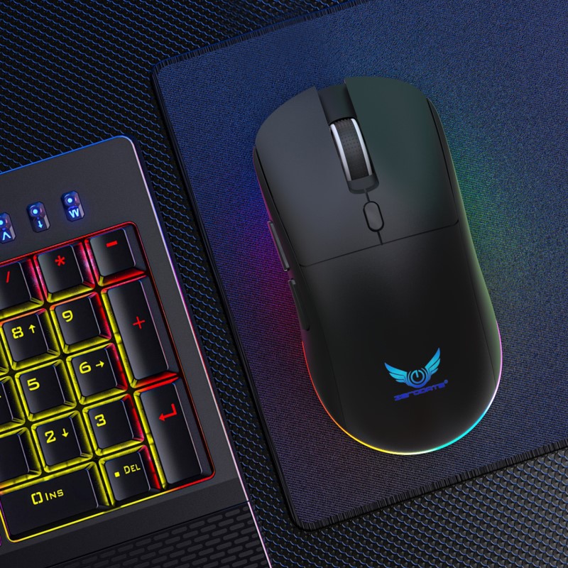 Chuột Led Không Dây Pin sạc T25 Gaming Cổng sạc TypeC chống mỏi cổ tay cho máy tính laptop hàng nhập khẩu