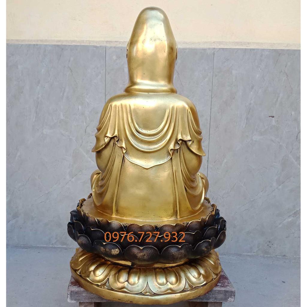 Tượng phật bà quan âm bằng đồng cao 48cm, tượng quan âm bồ tát bằng đồng