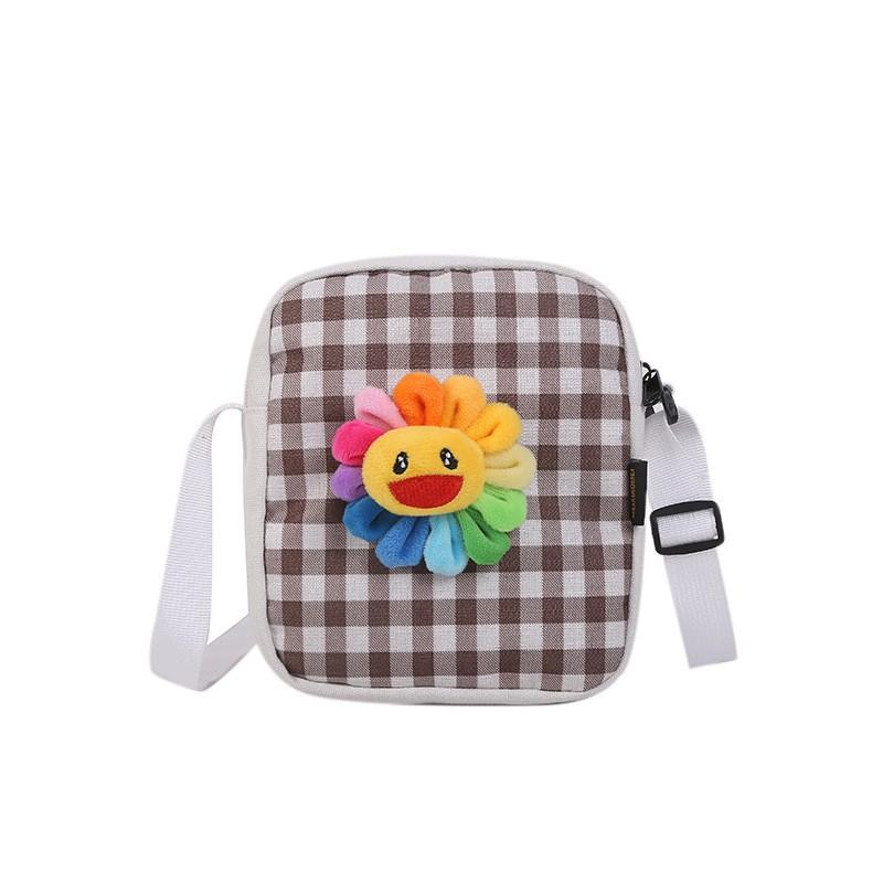 ️FLASH SALE️-TÚI KẺ SỌC GẮN HOA SIÊU XINH