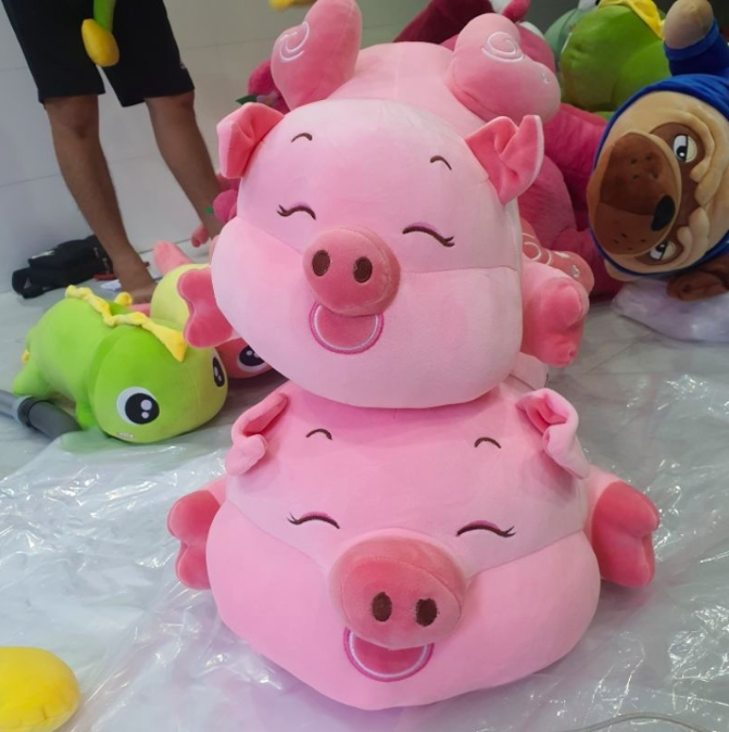 Thú nhồi bông heo cánh tiên trái tim so cute - Size từ 75cm đến 110cm - Quà tặng gấu bông heo goodnight lim dim dễ thương - Gối ôm mềm mịn cho bé