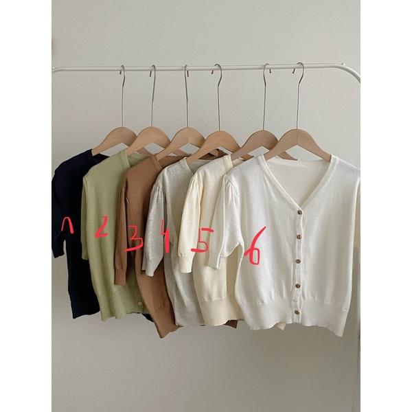 áo len cộc v - 2(xanh),freesize dưới 55kg