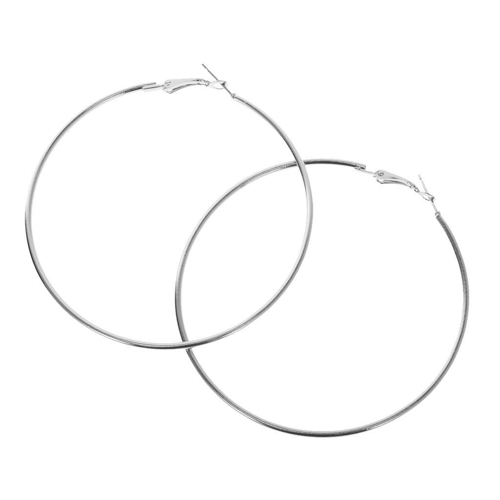 2 Pair Statement Big Round Dangle Hoop Loop Earrings Club Party Earrings