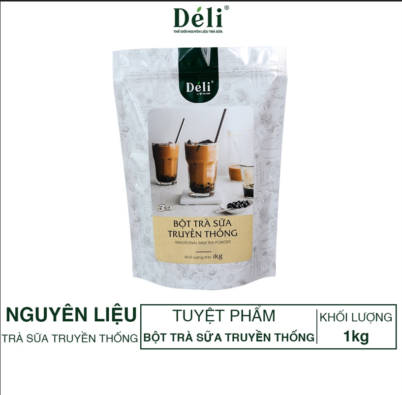 Bột Trà Sữa Truyền Thống 3in1 Déli - 250gr Pha Chế Trà Sữa Tiện Lợi, Nhanh Chóng