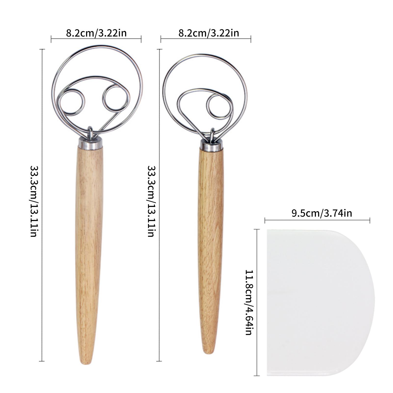 3 Lòng Trứng Inox Be Bánh Mì Dao Bột Đánh Cối Xay Trứng Be Phối Dụng Cụ Bánh Mì Nhào Bột
