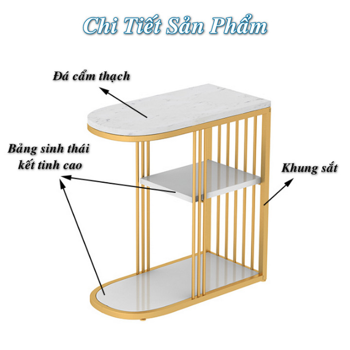 Kệ Đầu Giường Mặt Đá 3 Tầng