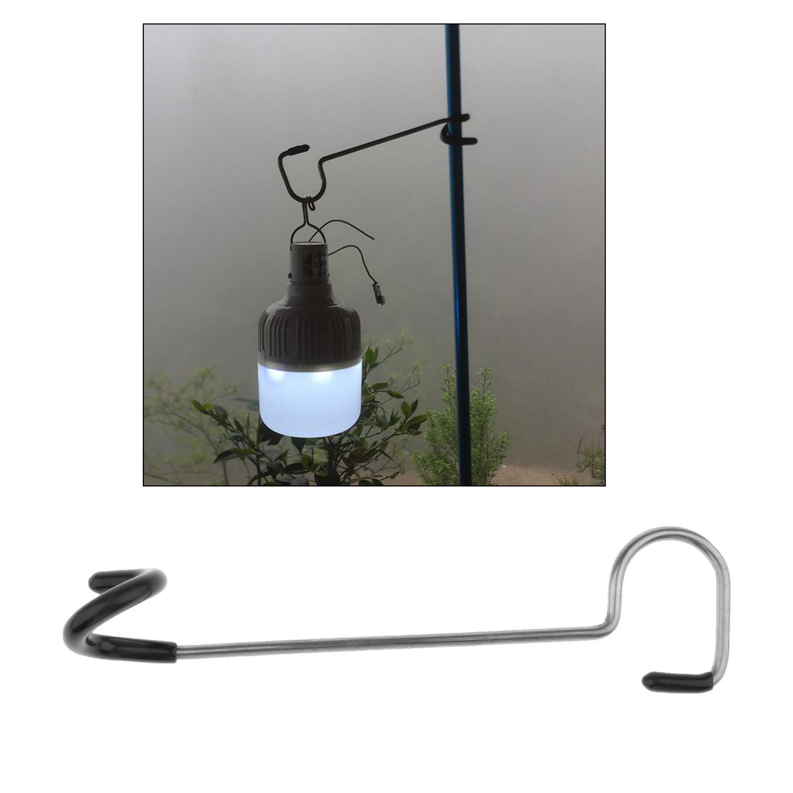 2xFoldable Lamp Pole Stainless Steel Hanger Hook Stand Hook Rack