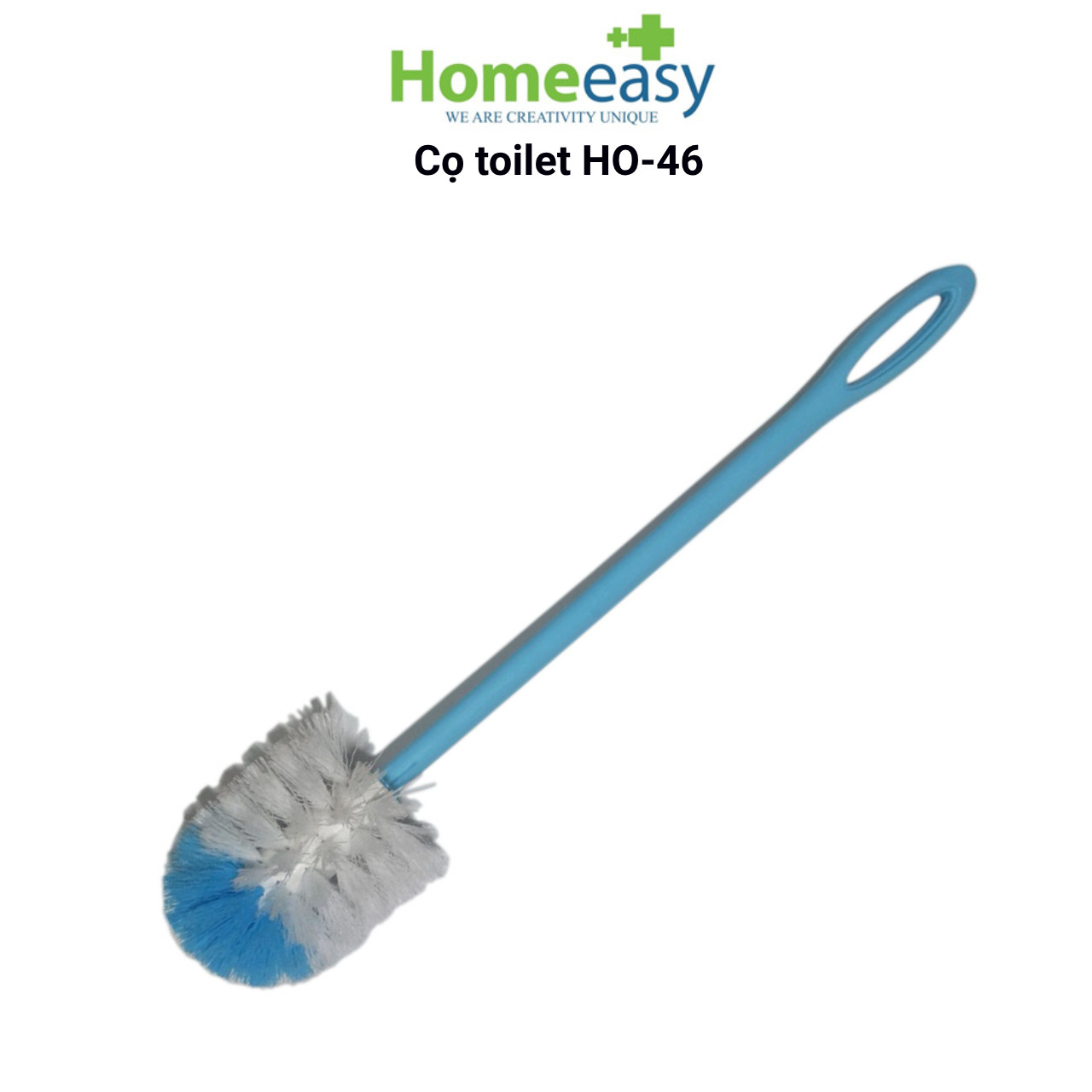 Cọ nhà vệ sinh, cọ rửa toilet đầu tròn cán dài Homeeasy HO-46 - Giao màu ngẫu nhiên