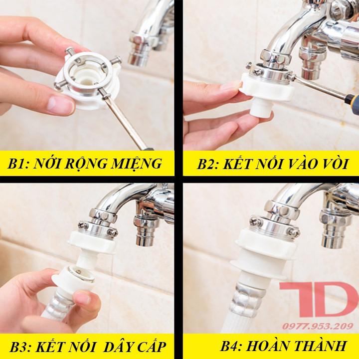 Dây cấp nước máy giặt đa năng - 1.5m, Cốc Lọc Cặn, Đầu Lọc Nước - Điện Lạnh Thuận Dung