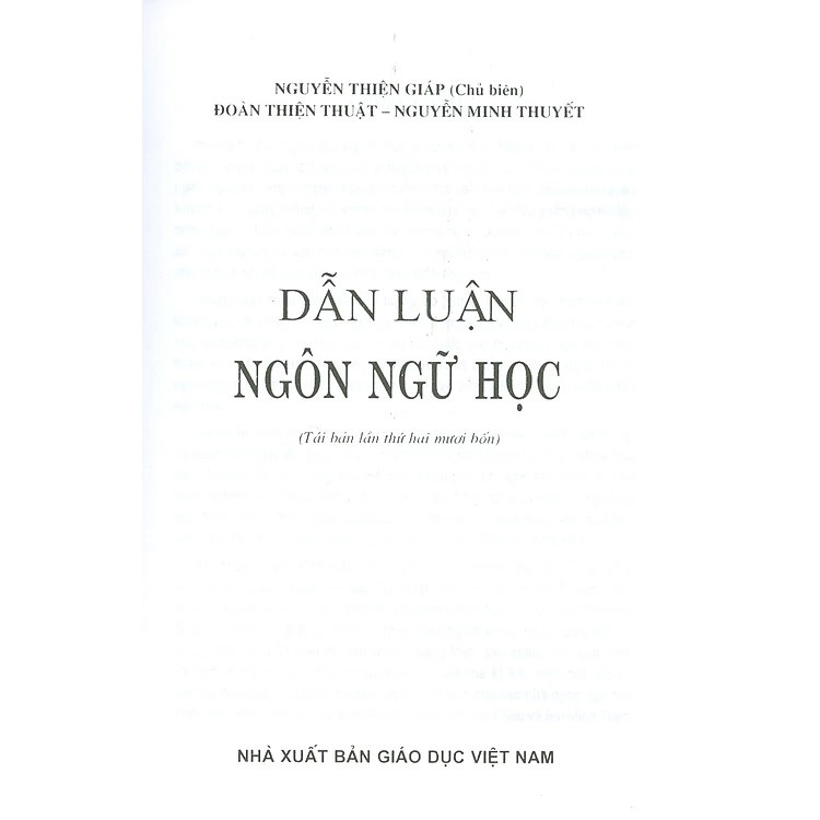 Sách - Dẫn Luật Ngôn Ngữ Học