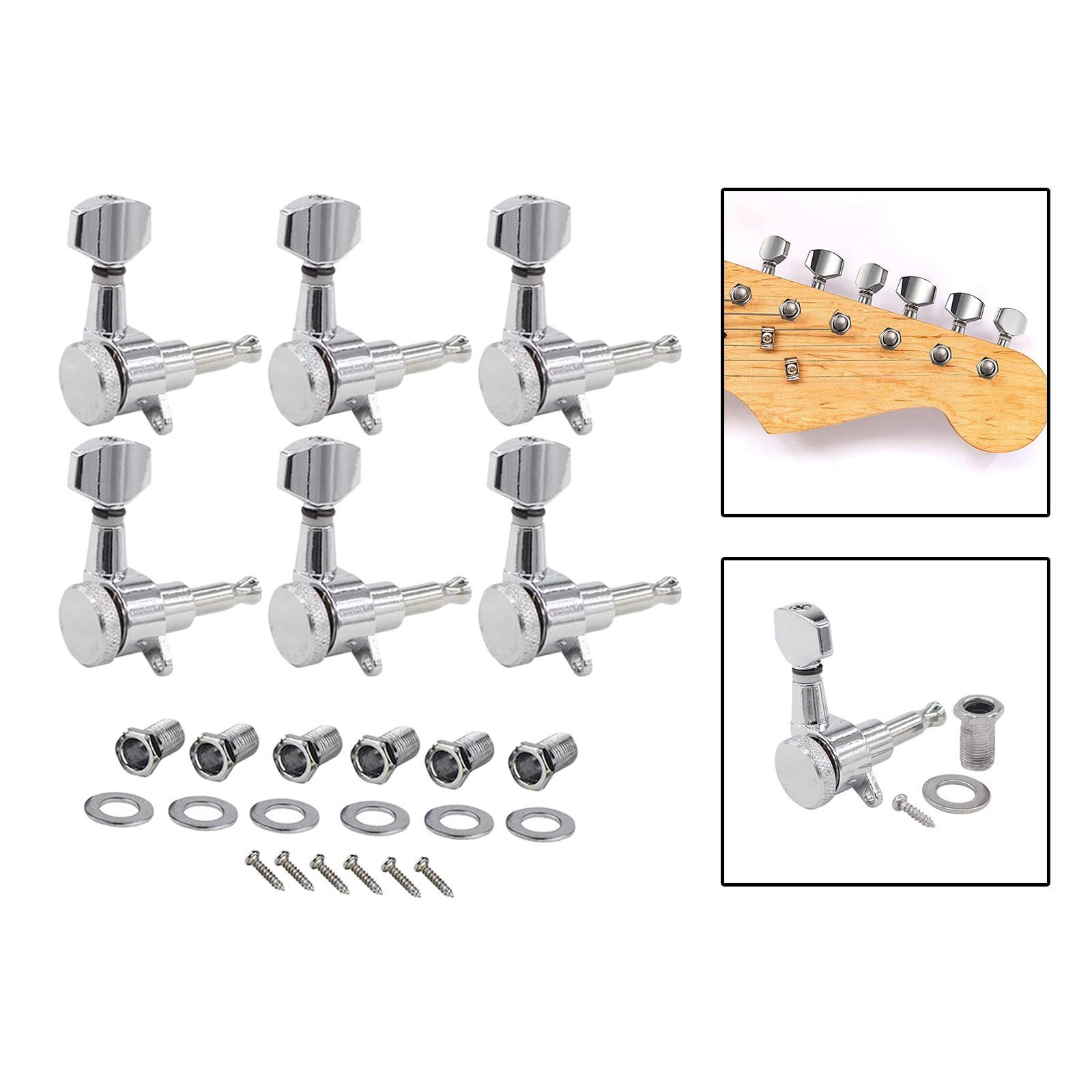 Guitar Locking Pegs Keys Locking Machine Heads Set Metal Alloy