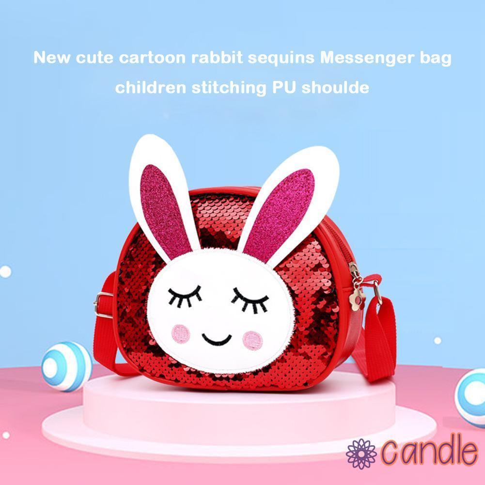 Túi Đeo Chéo Hình Thỏ Lấp Lánh Cho Bé Gái