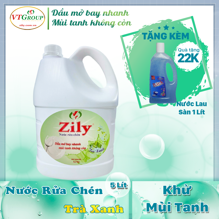 Nước Rửa Chén Zily 4.7 Kg (03 Chai/Thùng)