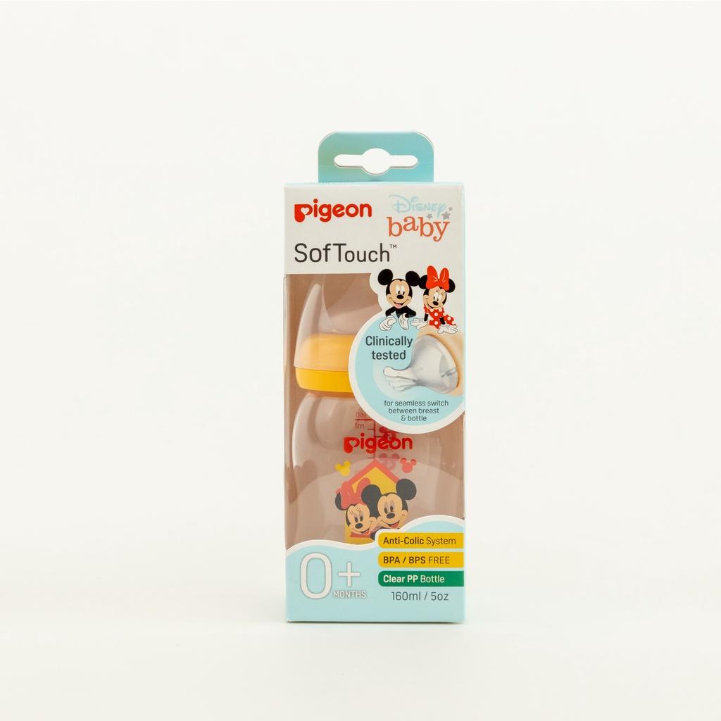 Bình Sữa Pigeon Softouch PP Plus Disney Baby - Màu Vàng